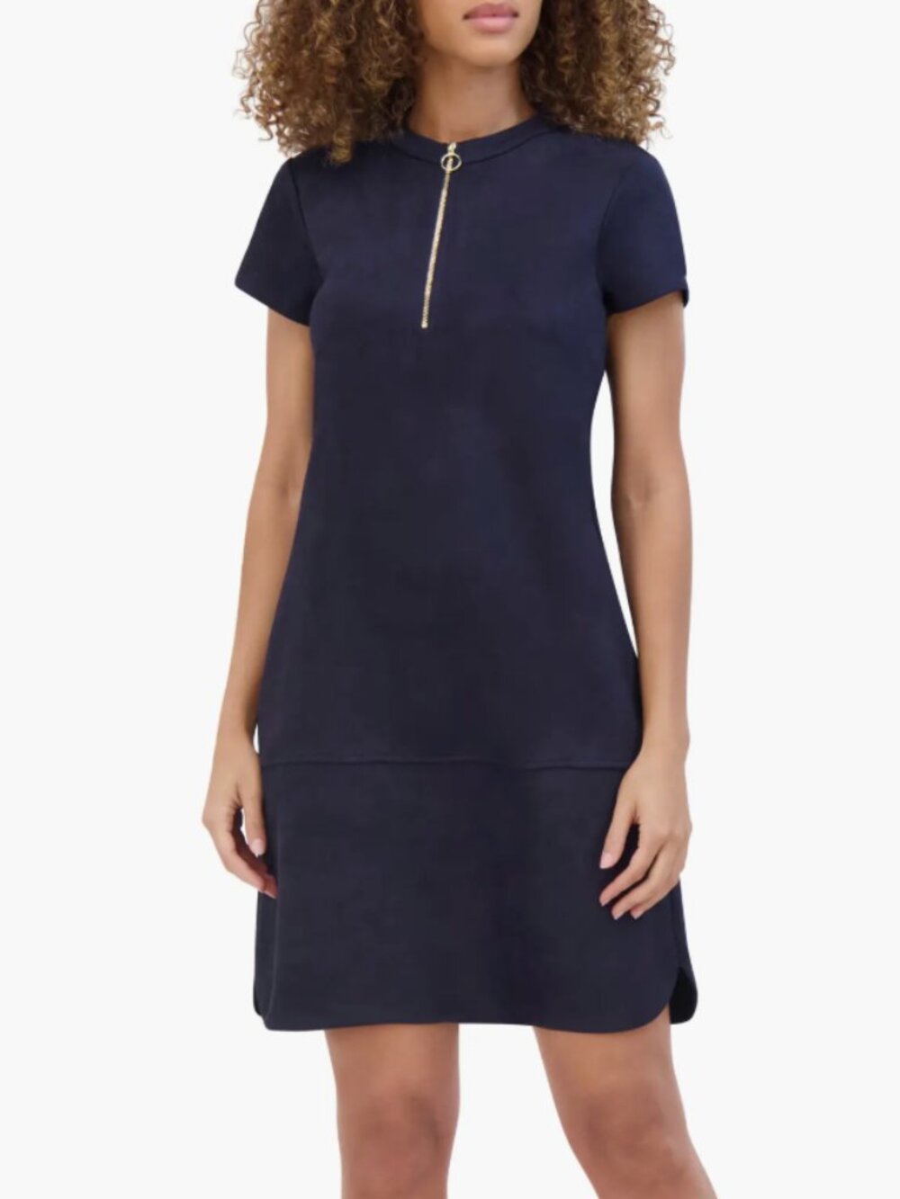 NWT Kensie Faux Suede Navy Shirtdress Size 10